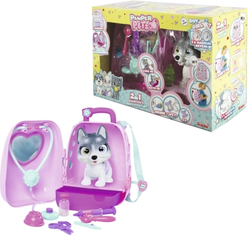 Interaktives Husky-Welpe PAMPER PETZ mit Badewanne und Zubehör