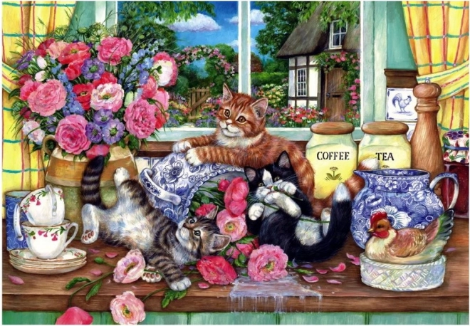 Anatolian Puzzle Katzen in der Küche 500 Teile