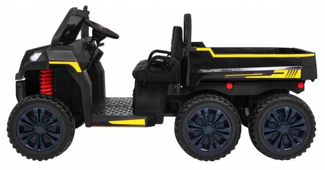Auto Farmer Truck pro 2 Kinder Schwarz + Allradantrieb 4x4 + Fernbedienung + Kipper + Audio LED