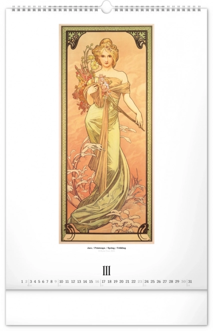 Wandkalender Alfons Mucha 2025