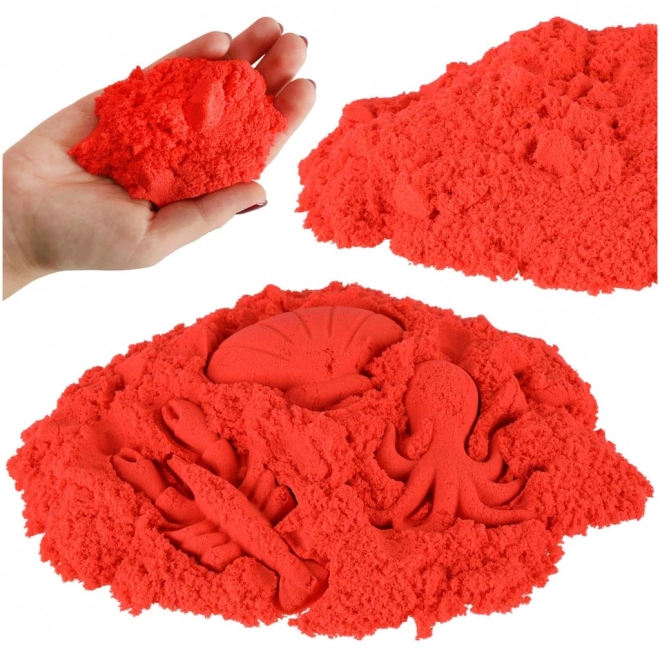 Grüner kinetischer Sand im Beutel 1kg – Rot