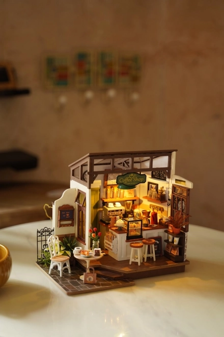 Kreatives 3D-Holzpuzzle Café Nr. 17 von RoboTime