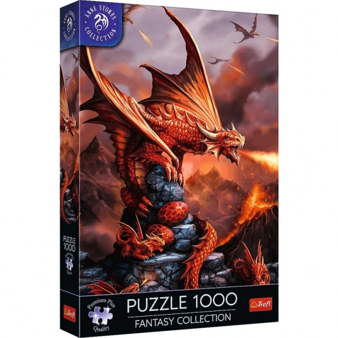 Puzzle 1000 Teile Feuriger Drache Anne Stokes