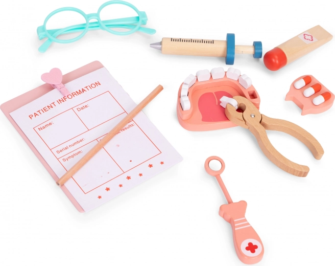 Zahnarzt-Set mit Prothese und Spiegel