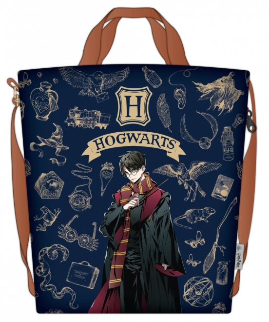 Große Harry Potter Tragetasche in Marineblau & Gold
