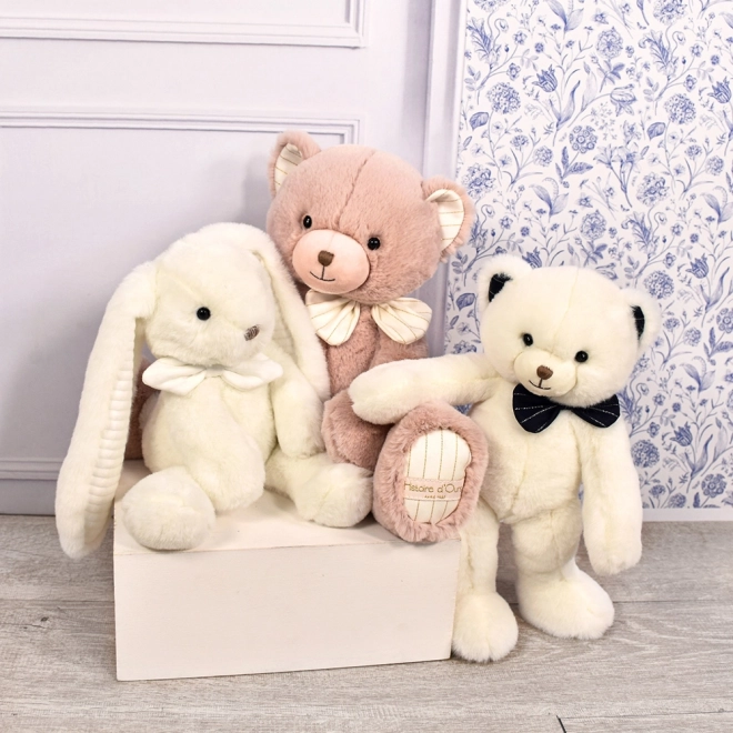 Doudou Histoire d'Ours Kuschelbär mit dunkelblauer Fliege 30 cm