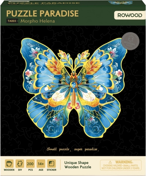 Holzpuzzle Schmetterling Morpho Helena