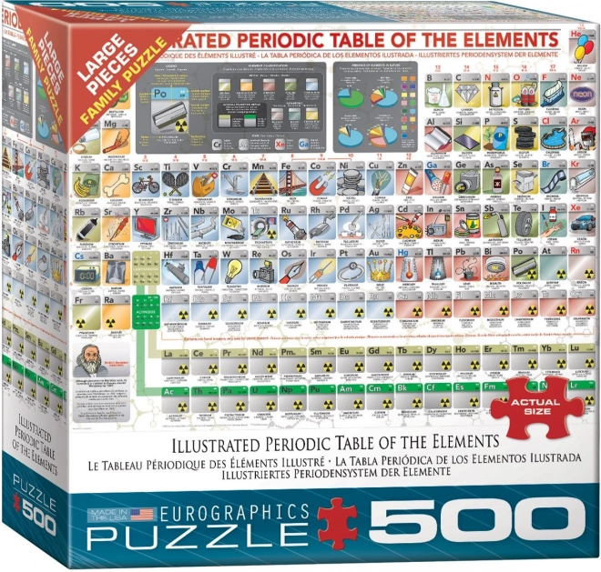 Eurographics Puzzle Illustrierte Periodische Tabelle XL 500 Teile