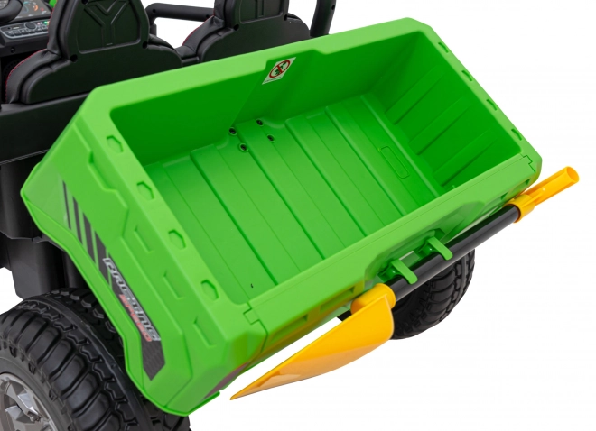 Auto Pick-Up Speed 900 pro Kinder Grün + 4x4 Antrieb + bewegliche Pumpe + Kofferraum + Fernsteuerung + Schaufel + LED Audio