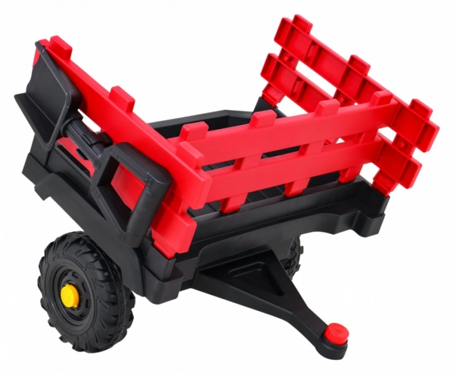 Titan-Traktor mit rotem Anhänger