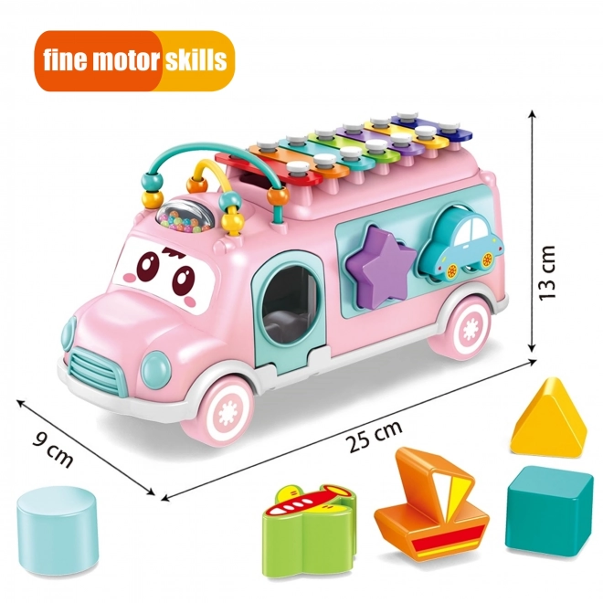 Woopie rosa Musikauto mit Sortierelementen und Zymbeln