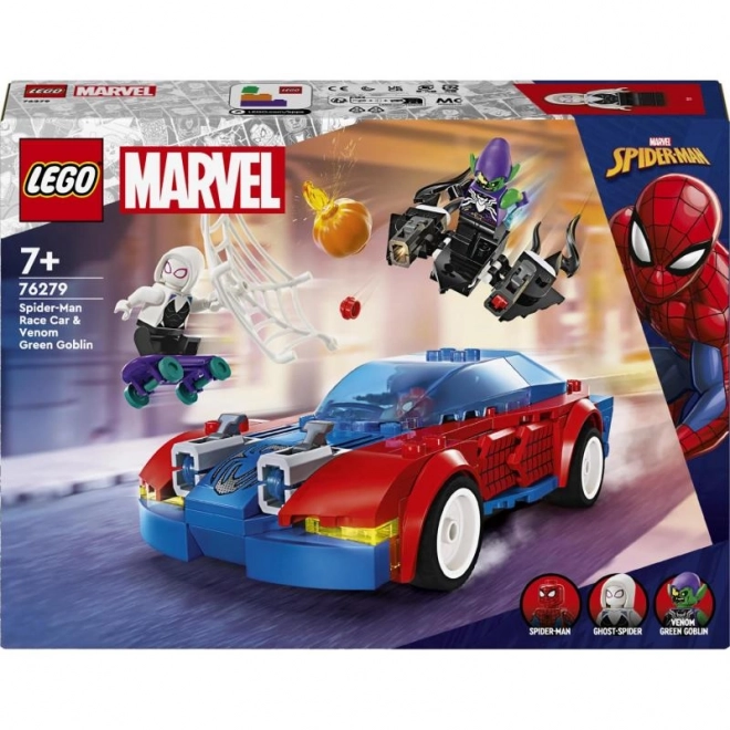Superhelden Spider-Man und Grüner Kobold Rennwagen
