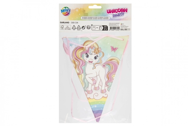 Papiergirlande Einhorn 300cm