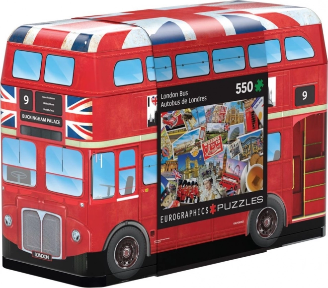 Puzzle in Blechdose London Bus 550 Teile