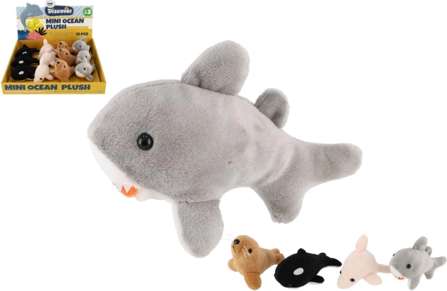 Plüsch-Meeres­tiere 10–12 cm, Set mit 12 Stück