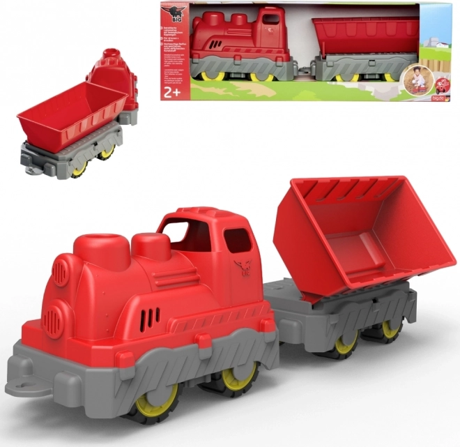 BIG Power Worker Güterzug mit kippbarem Waggon für Kinder