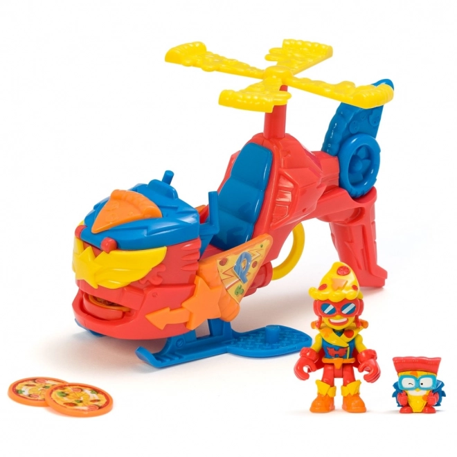 SuperThings Spielfigur mit Helikopter und Disc-Werfer