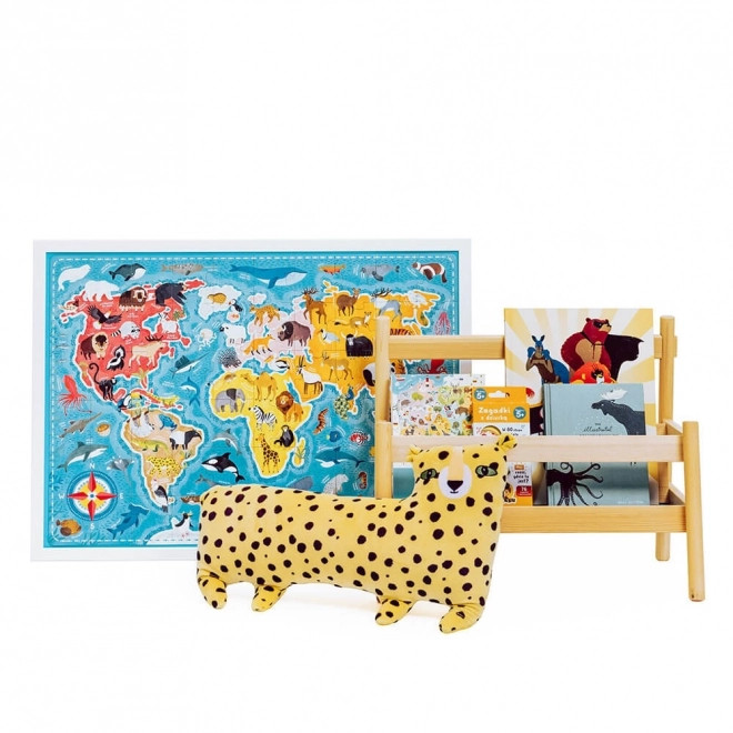 Puzzlove 60-teilige Puzzle - Weltkarte der Tiere