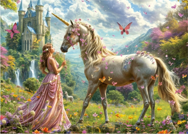 Puzzle Fee, Einhorn und Schmetterlinge 500 Teile