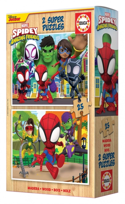 Holzpuzzle Spidey und seine fantastischen Freunde 2x25 Teile