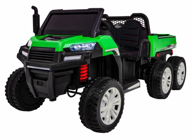 Bauernfahrzeug für 2 Kinder Grün + 4x4 + Fernsteuerung + Kipper + LED Audio