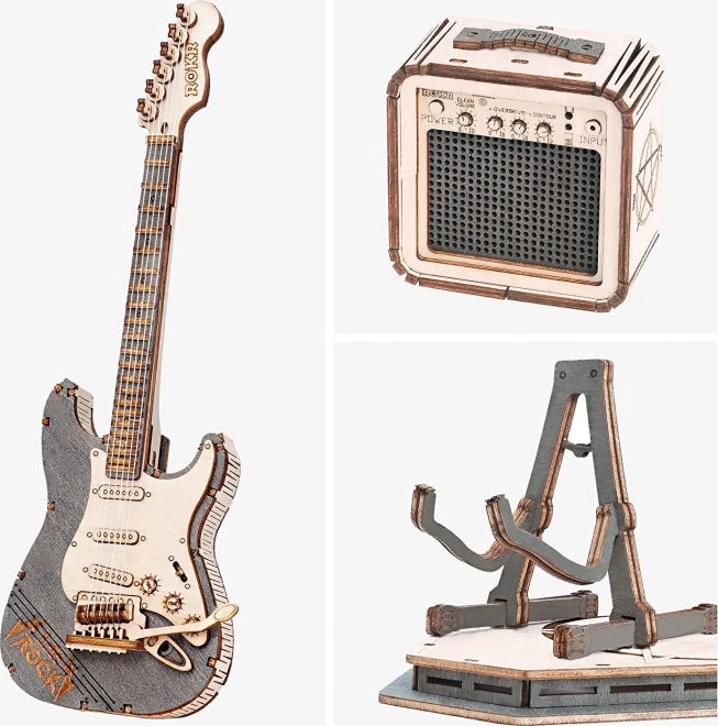 RoboTime 3D Holzpuzzle Elektrische Gitarre