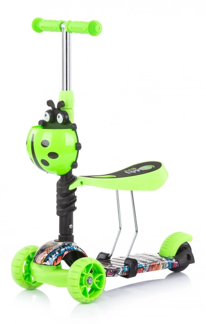 Chipolino Kinderroller Kiddy Evo 3-in-1 Ocean – Grünes Graffiti