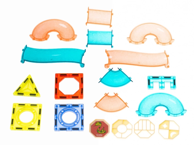 Magnetische leuchtende Murmelbahn-Bausteine 75 Teile