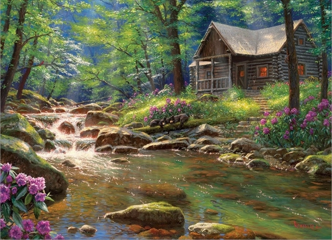 Puzzle COBBLE HILL Fischerhütte 1000 Teile