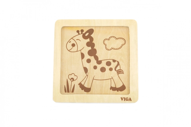 Handliche Holzpuzzle Giraffe von Viga