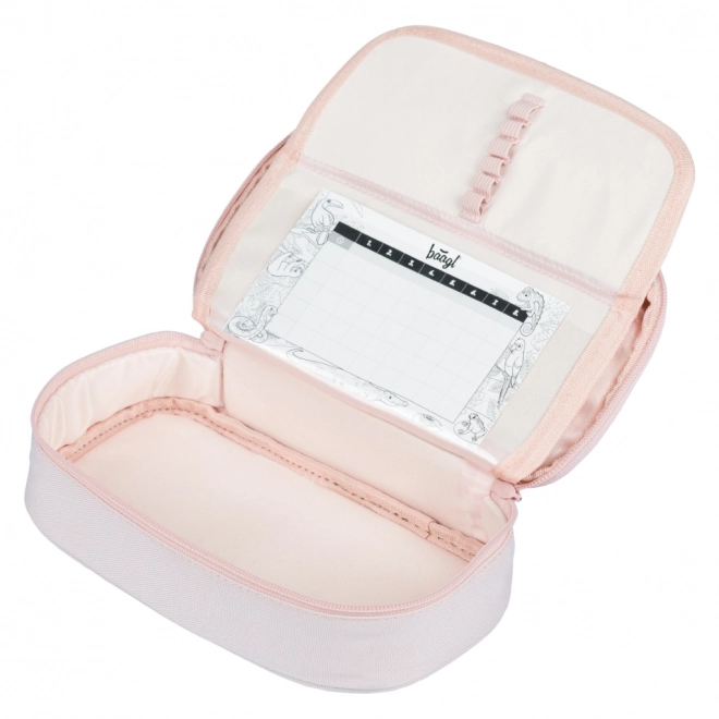 Baagl 3-teiliges Set Core Creamy: Rucksack, Federmäppchen, Beutel