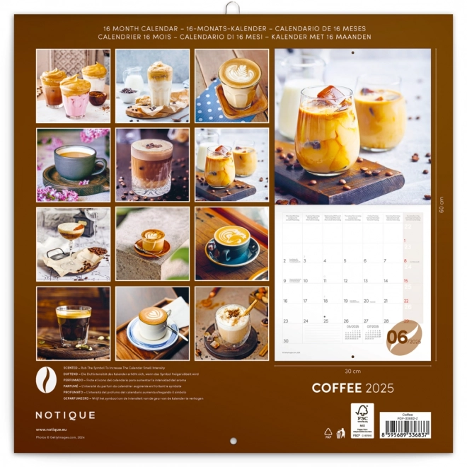 Duftender Notizkalender Kaffee 2025