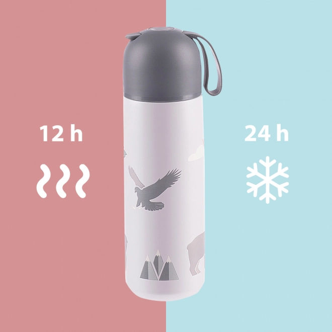 Thermoskanne mit Silikongriff 400 ml, Flowers