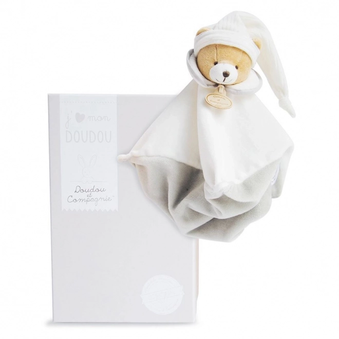 Doudou Geschenkset Grauer Plüsch-Bär 25 cm