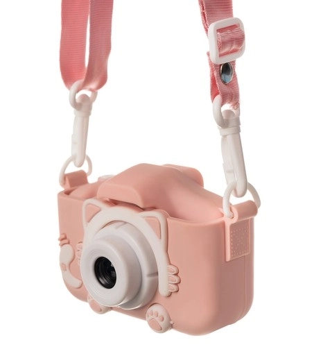 Digitaler Kinderfotoapparat mit Katzenmotiv – Rosa
