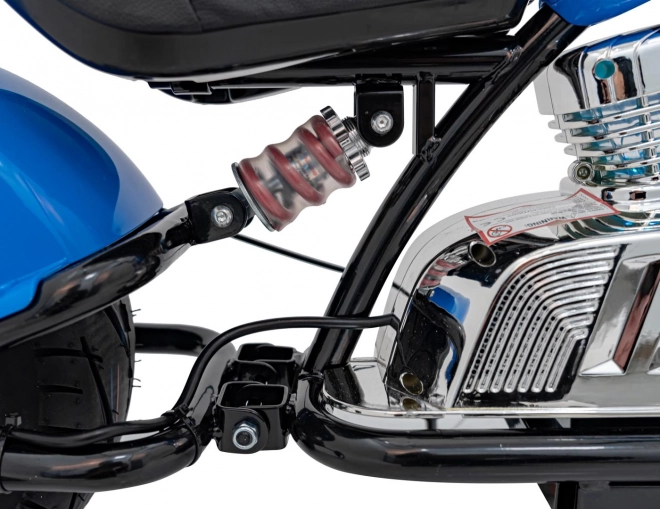 Motorrad Chopper Warrior Blau