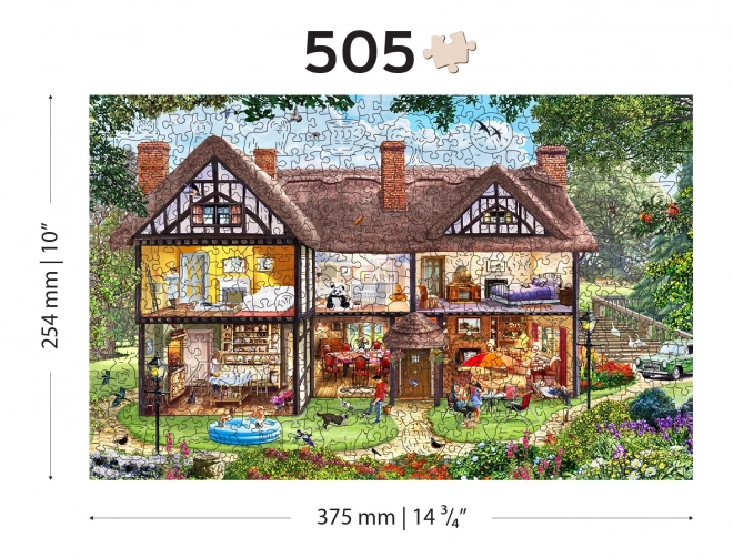 Holzpuzzle Sommerhaus 2-in-1, 505 Teile