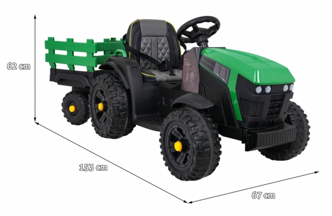 Titantraktor mit Anhänger grün