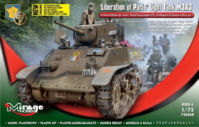 Plastikmodell Stuart M3A3 Befreiung von Paris