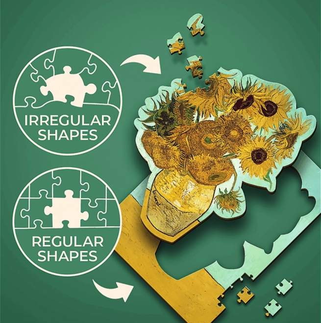 Holzpuzzle 200 Teile Sonnenblumen Van Gogh