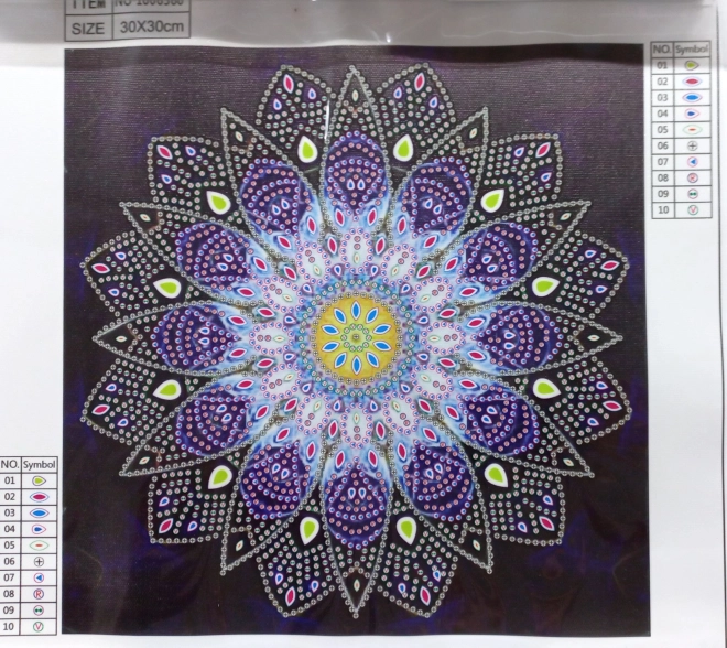 Diamantmalerei 7D Blaue Mandala 30x30 cm