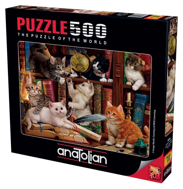 Puzzle Kätzchen in der Bibliothek 500 Teile