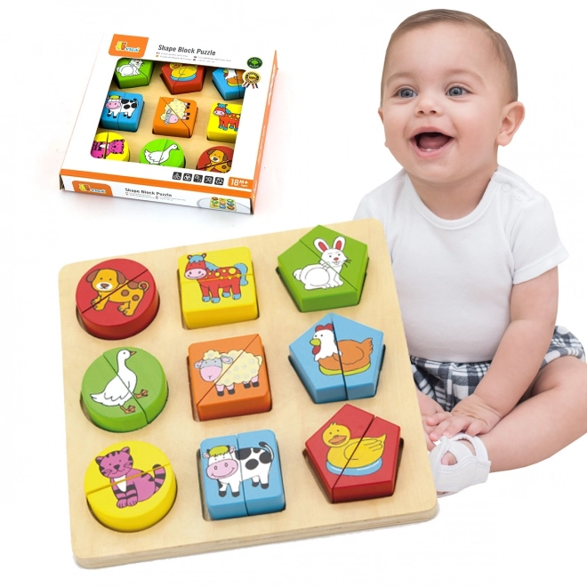 Viga Holzpuzzle Tiere