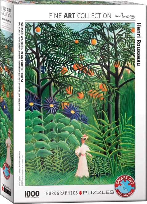 Frau im exotischen Wald Puzzle 1000 Teile