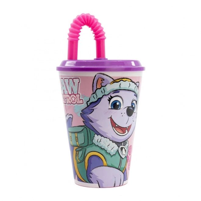 Kinder-Wasserbecher mit Strohhalm Paw Patrol Skye (Pink)