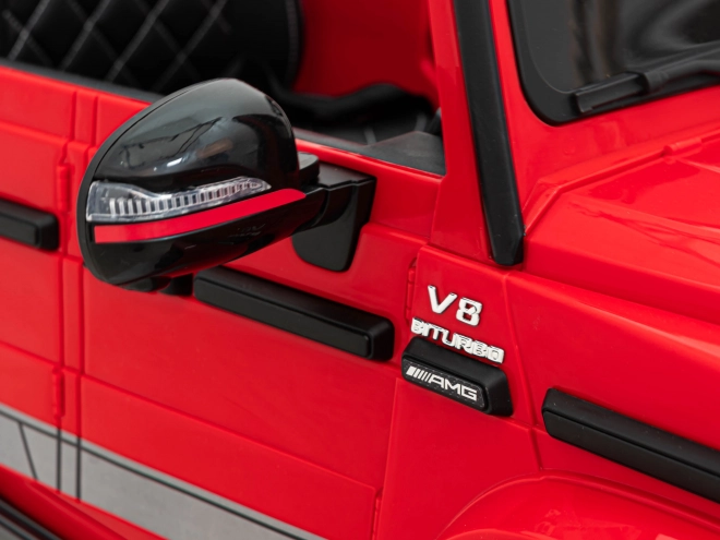 Mercedes AMG G63 für Kinder Rot + Fernbedienung + MP3 LED + Langsamer Start + EVA + Gurte