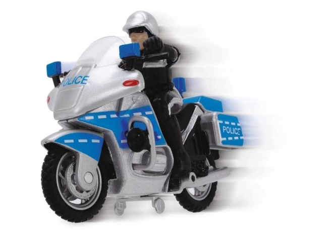 Polizei-Motorrad mit Zubehör