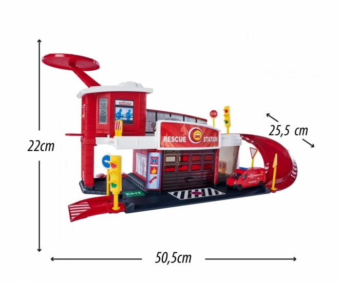 Majorette Creatix Rettungsstation mit Fahrzeug