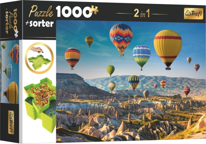 Trefl Puzzle mit Sortierer 2v1 Ballons über Kappadokien 1000 Teile