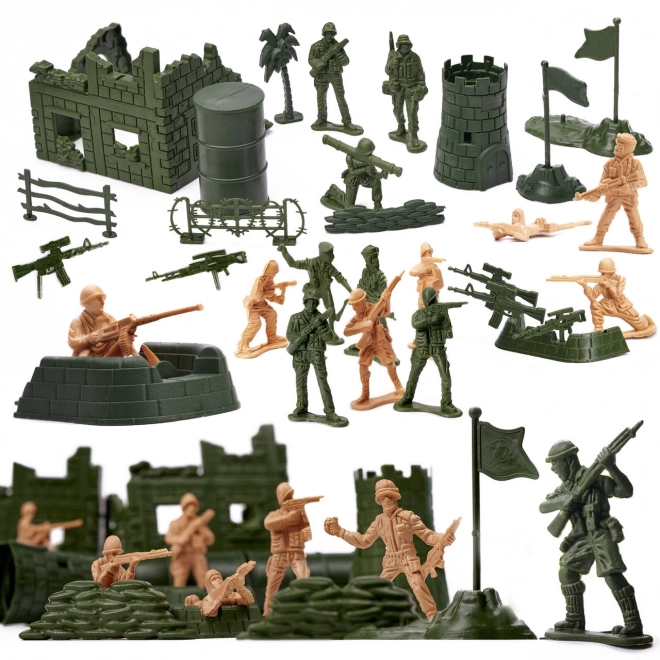 Figuren-Set Militärbasis mit 114 Teilen